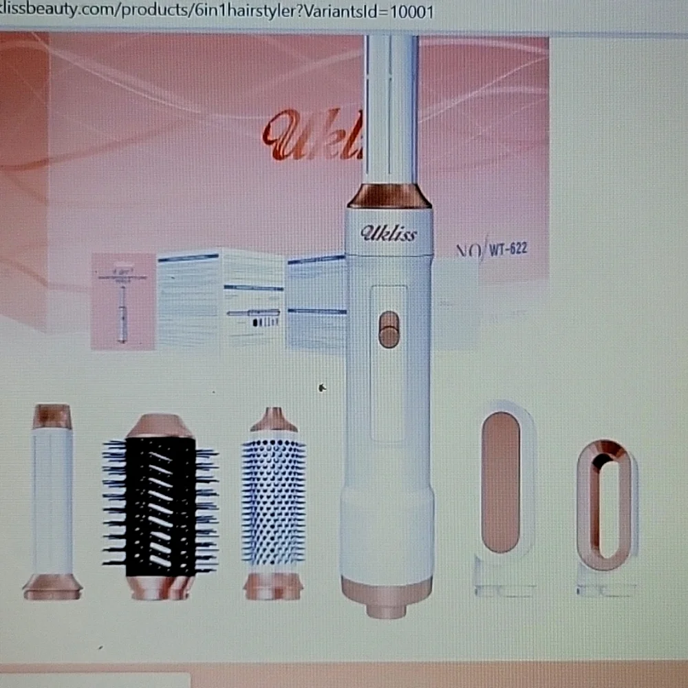 Ukliss 6 in 1 multi function hair styler Salon grade 360° swivel cord New in boX